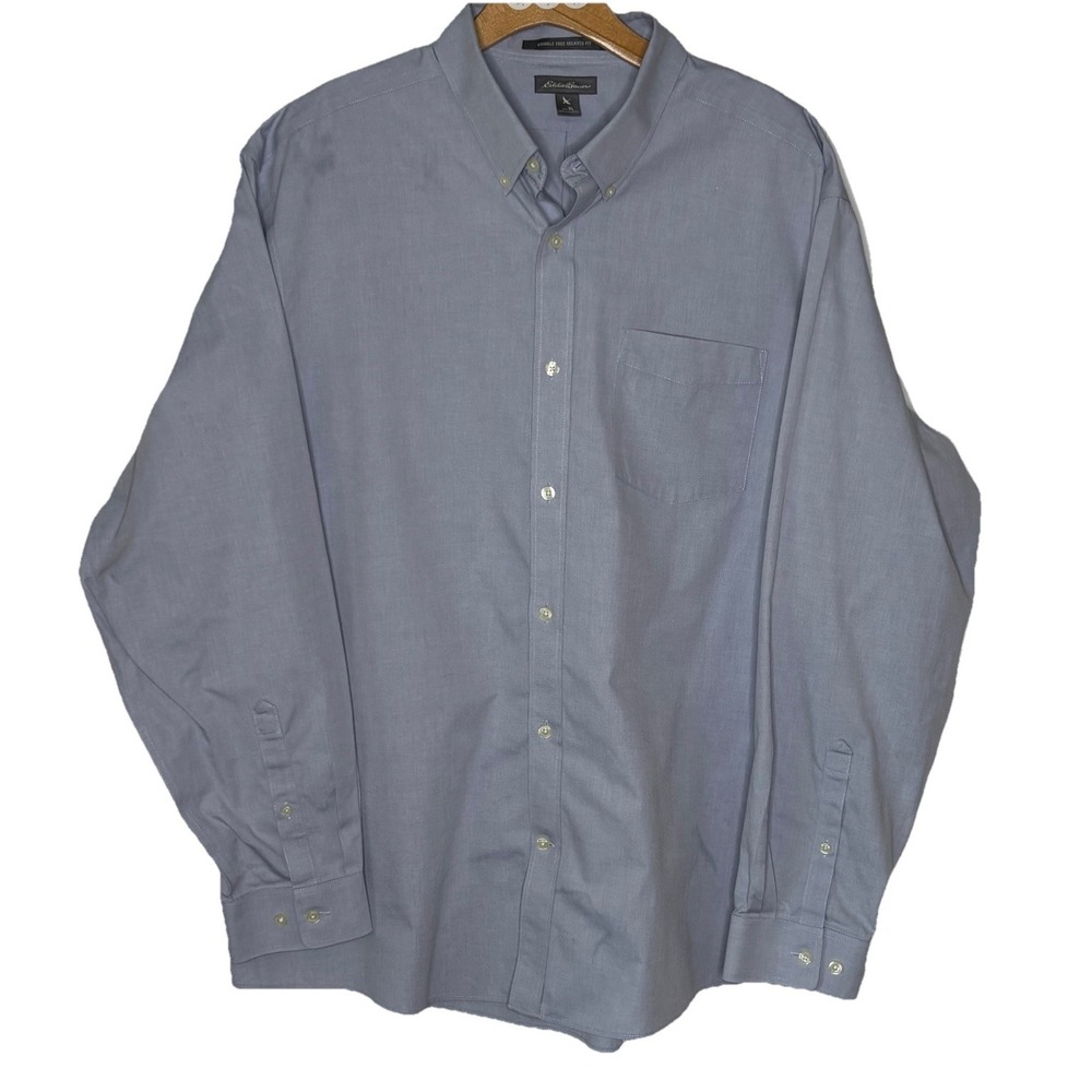 Eddie Bauer Shirt Mens XL Wrinkle Free Relaxed Fit Button Down Career Preppy